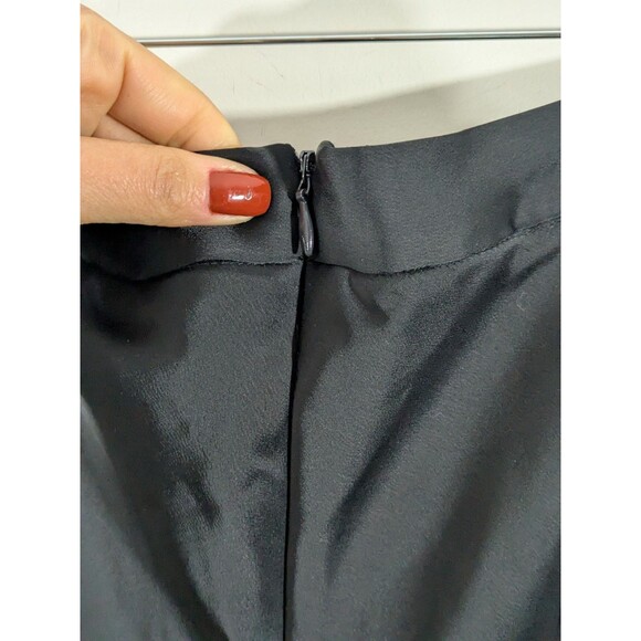 Banana Republic Black Satin Midi / Maxi Skirt Plus Size 18 Holiday Party Flowy - Picture 4 of 7